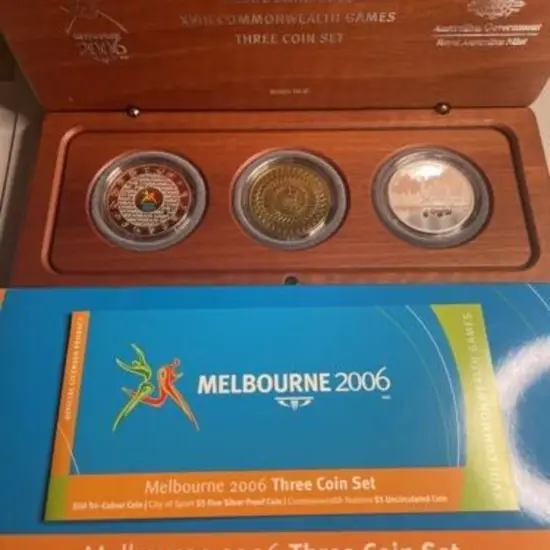 2006 Commonwealth Games Three Coin Set with $50 ...