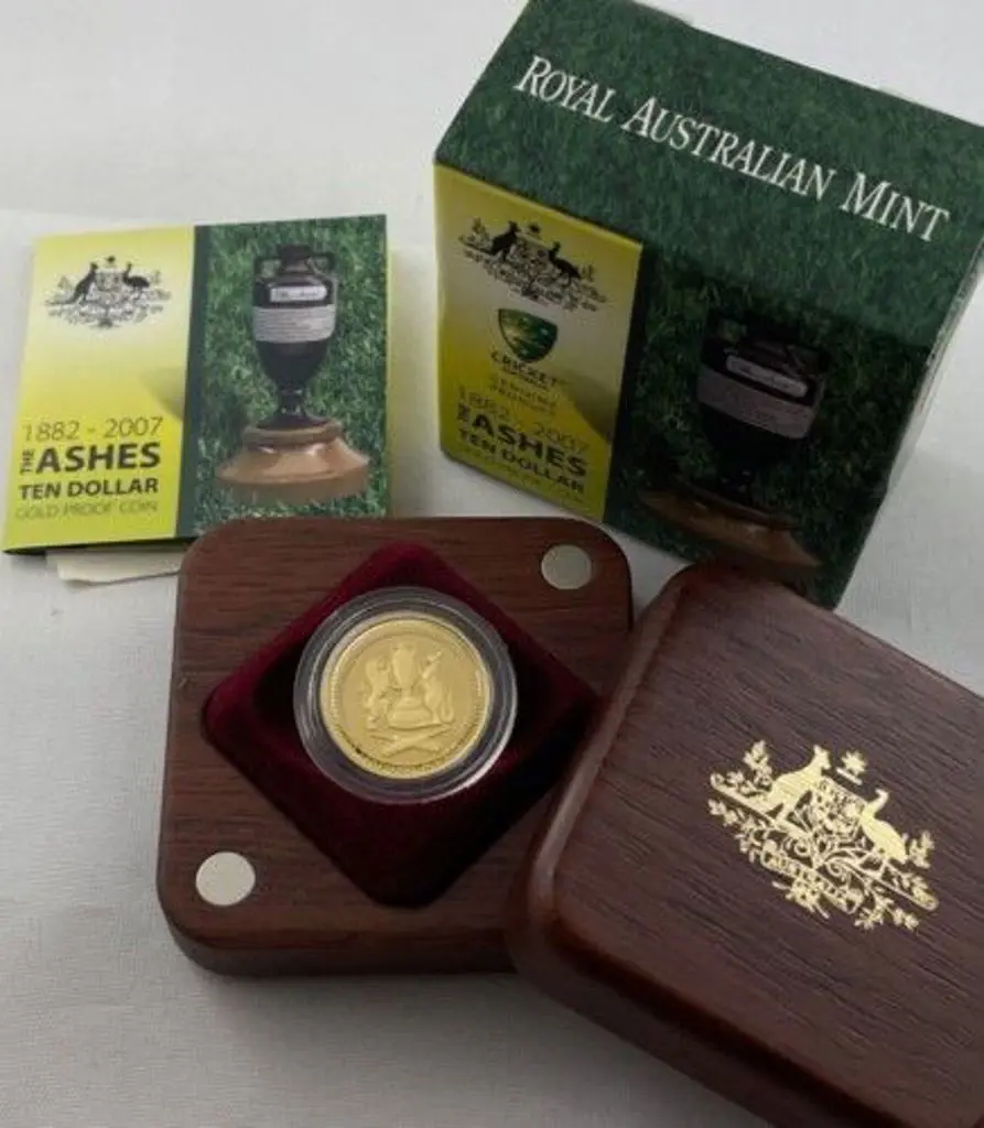 2008 $10 The Ashes 1/10oz Gold Proof Coin in RAM ... Image 1++