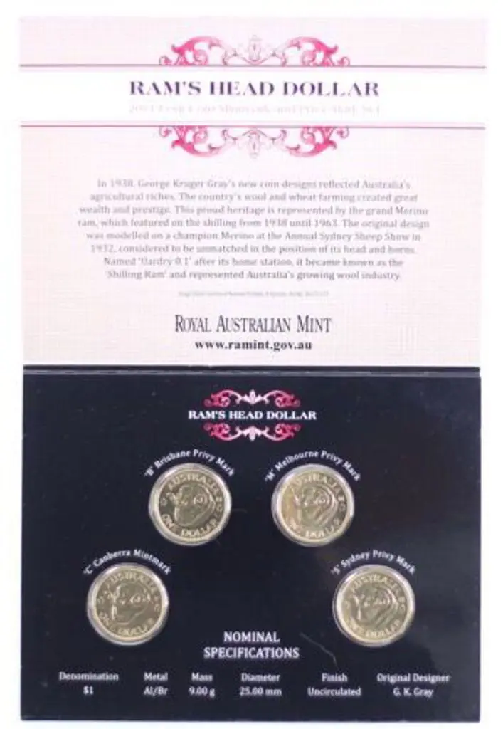2010 $1 "100 Years of Australian Coinage" x 3 & ... Image 1++