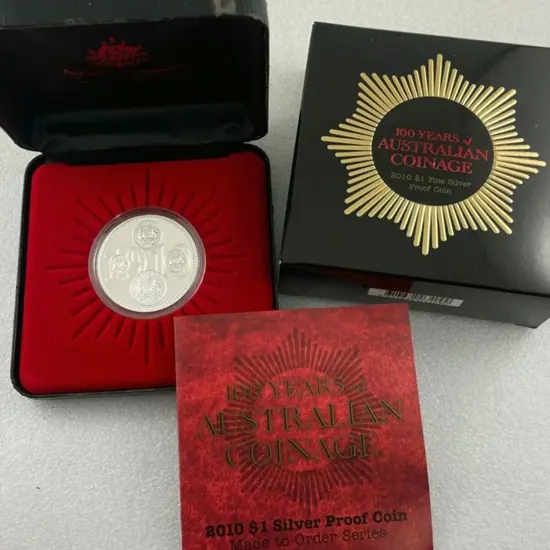 2010 $1 "100 Years of Australian Coinage" silver ...