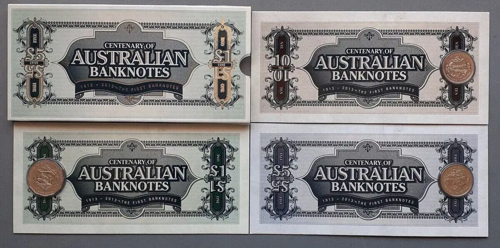 2013 Aust banknotes Centenary 3 coin set in RAM ... Image 1++