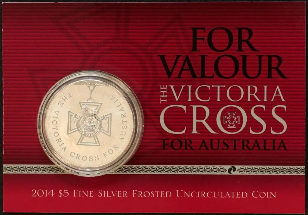 2014 $5 Victoria Cross silver frosted Unc in RAM ... Image 1++