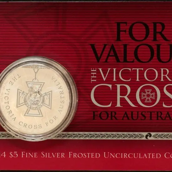 2014 $5 Victoria Cross silver frosted Unc in RAM ...