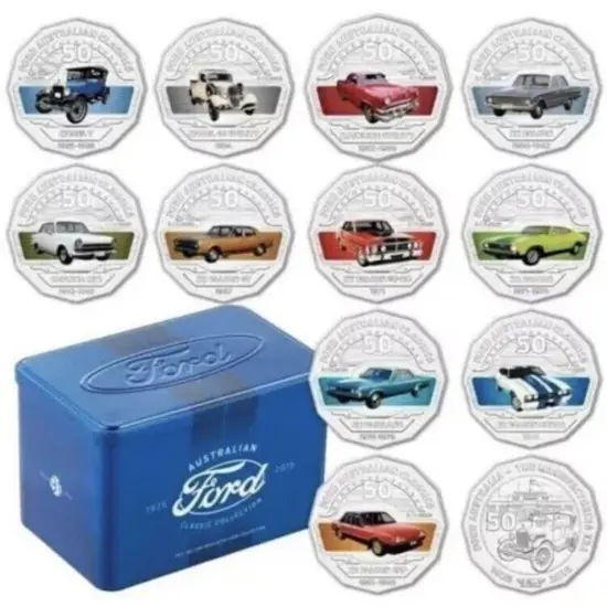 2016 50c Ford Classic coloured coin collection in ...