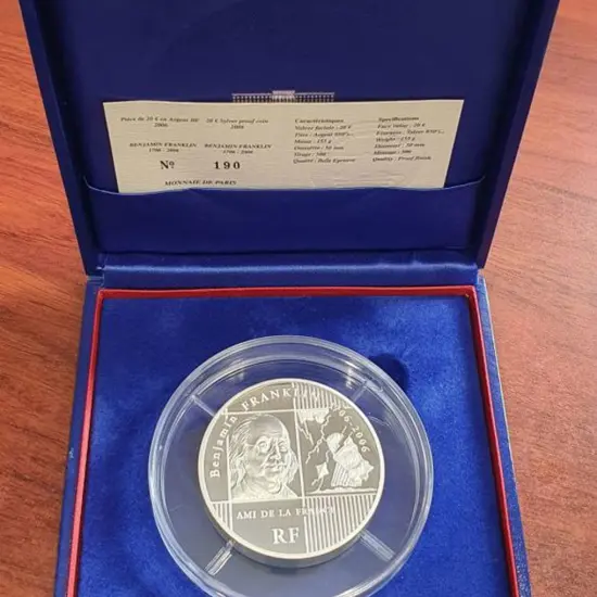 France 2004 20€ Bartholdi 155g silver proof in ...