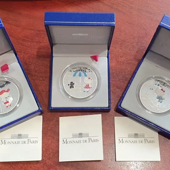 France 2005 1€½ Hello Kitty 22.2g silver proof set ...