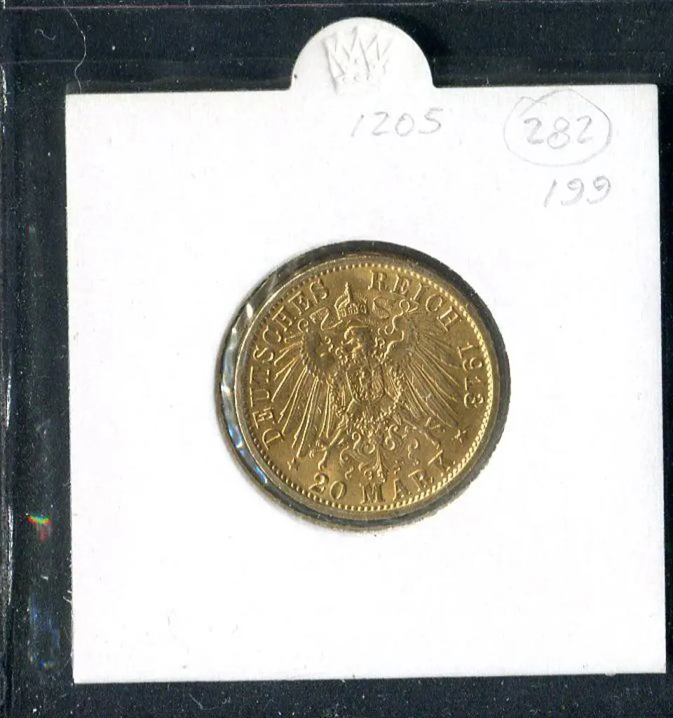 Germany 1913 20mark Wilhelm II Large Eagle gold ... Image 1++
