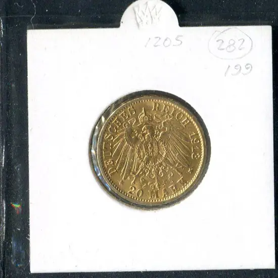 Germany 1913 20mark Wilhelm II Large Eagle gold ...