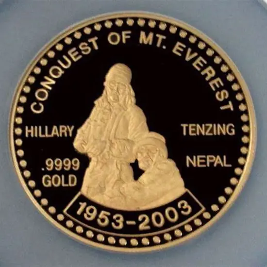 Nepal 2003 Conquest of Mt Everest Anniv ¼oz gold ...