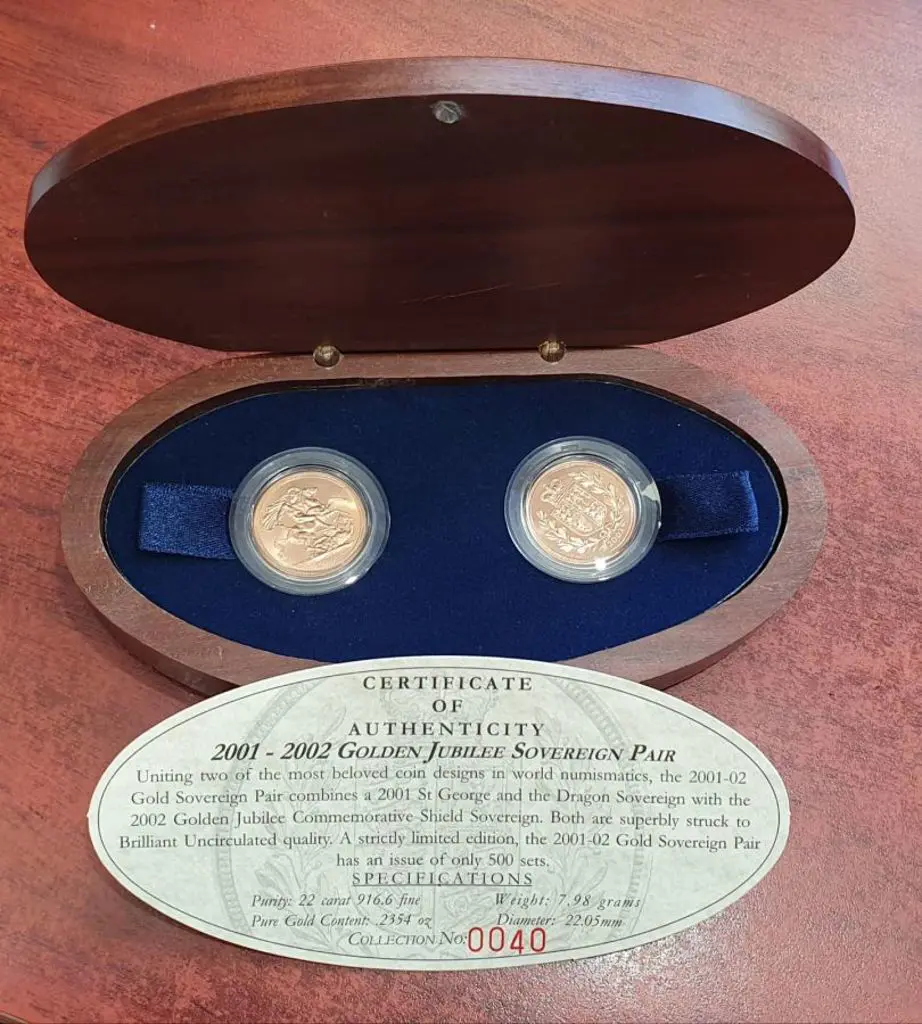 United Kingdom 2001-2002 Golden Jubilee Sovereign ... Image 1++