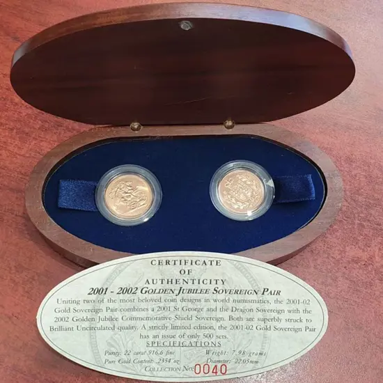 United Kingdom 2001-2002 Golden Jubilee Sovereign ...