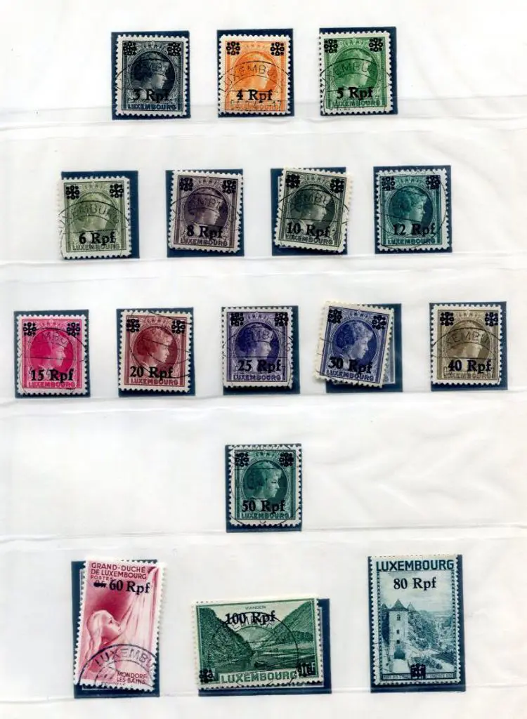 Luxembourg-German Occ 1940-1941 sets, plus Alsace ... Image 1++