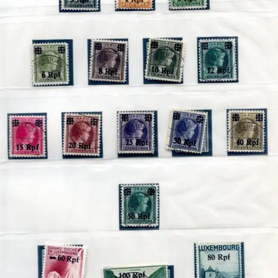 Luxembourg-German Occ 1940-1941 sets, plus Alsace ...