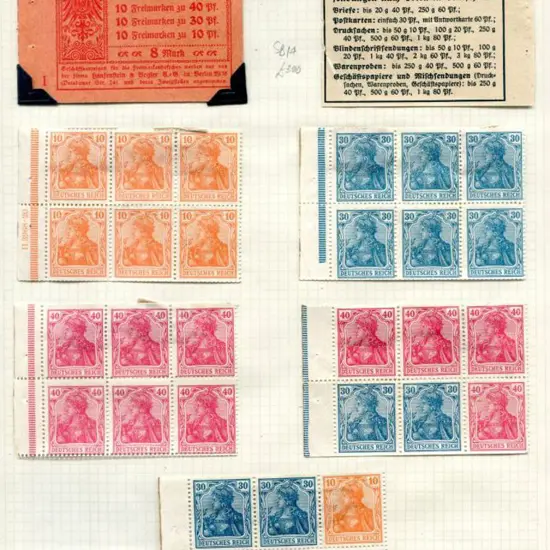 Foreign 1900-1920 MLH & used in contemporary album ...