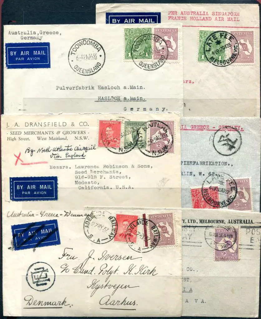 Kangaroos 10 covers, 2 with single franking & 8 ... Image 1++