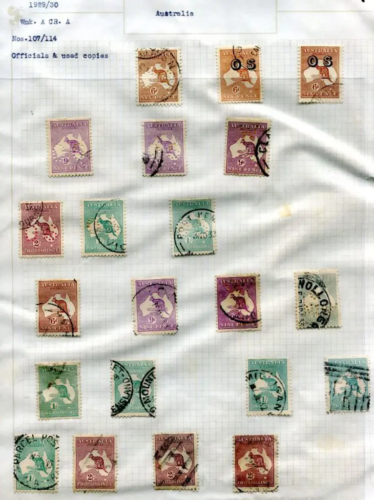 Kangaroos Group of small mult wmk & COA wmks with ... Image 1++
