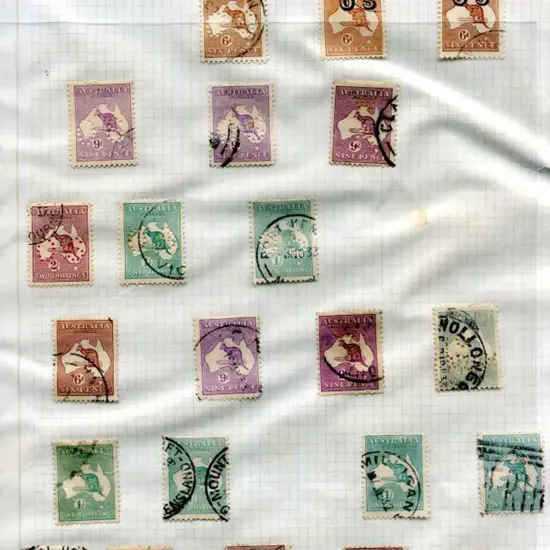 Kangaroos Group of small mult wmk & COA wmks with ...