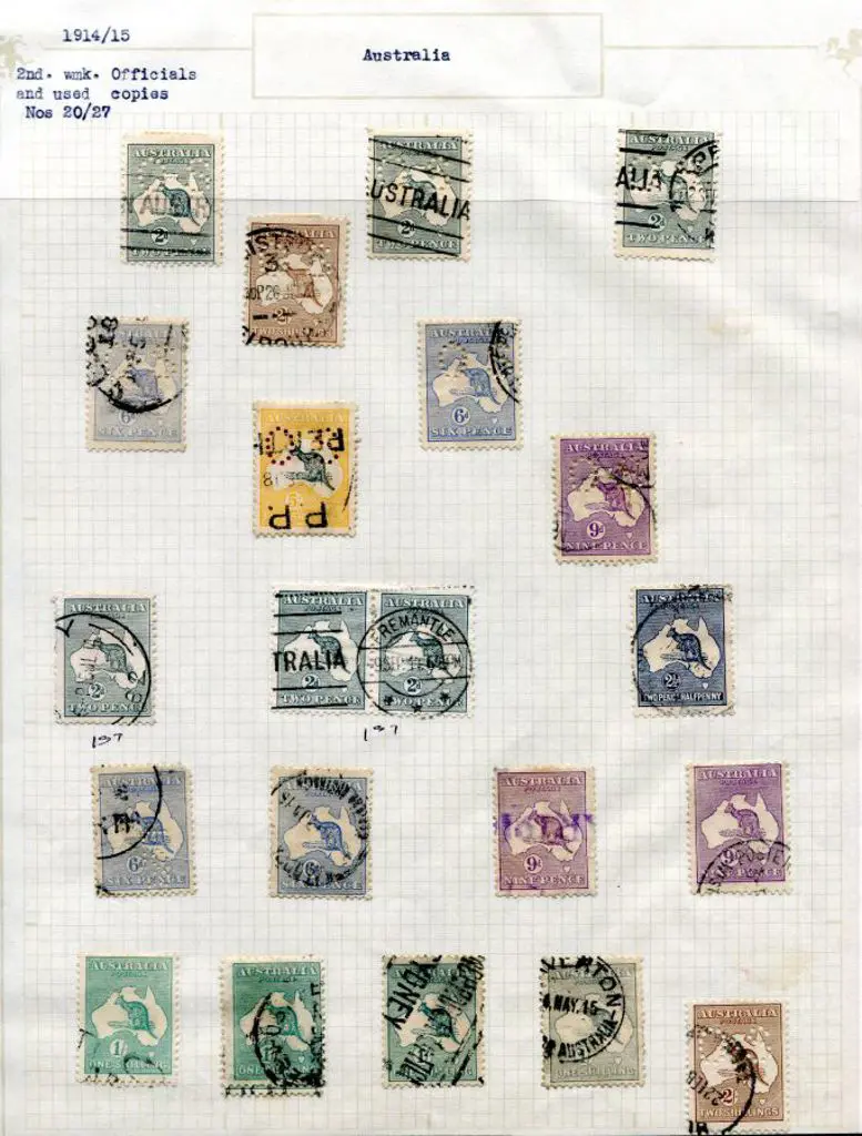 Kangaroos Group of second wmk with 2d grey ... Image 1++