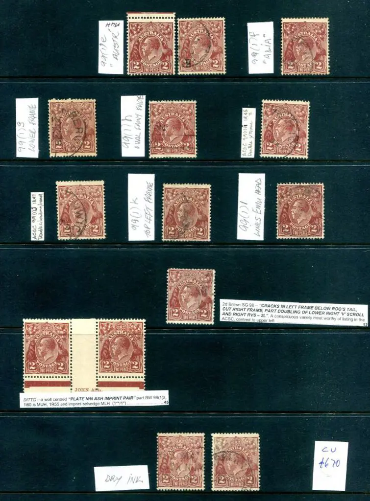 KGV 2d brown, SMW, perf. 13½x12½ group noting MLH ... Image 1++