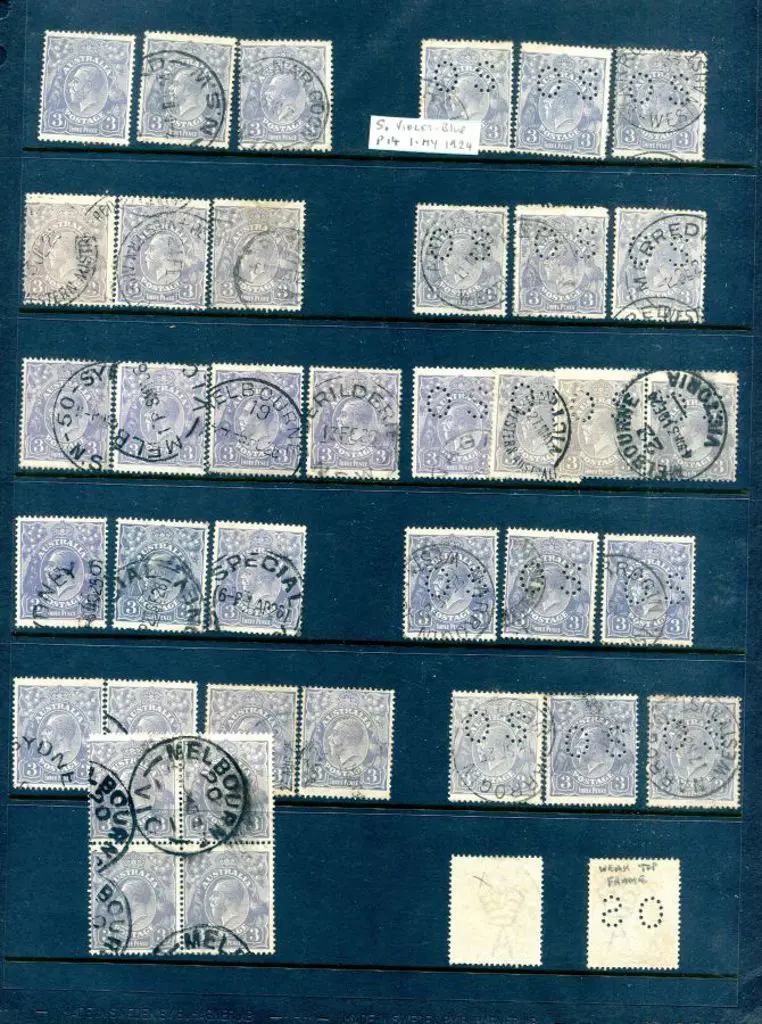 KGV 3d blue in various shades incl single wmk Die ... Image 1++