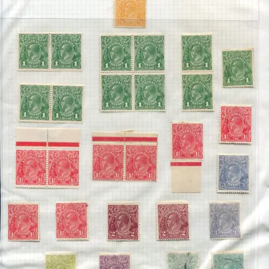 KGV SMW, perf.14 MLH/MH selection with ½d orange, ...
