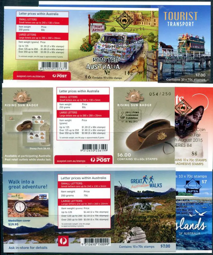 Booklets - Exhib Overprints 2012-2015 range of ... Image 1++