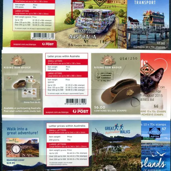Booklets - Exhib Overprints 2012-2015 range of ...