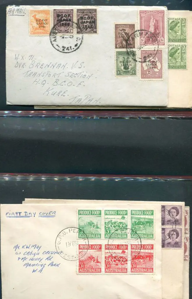 First Day Covers 1947-1955 plain hand addressed ... Image 1++