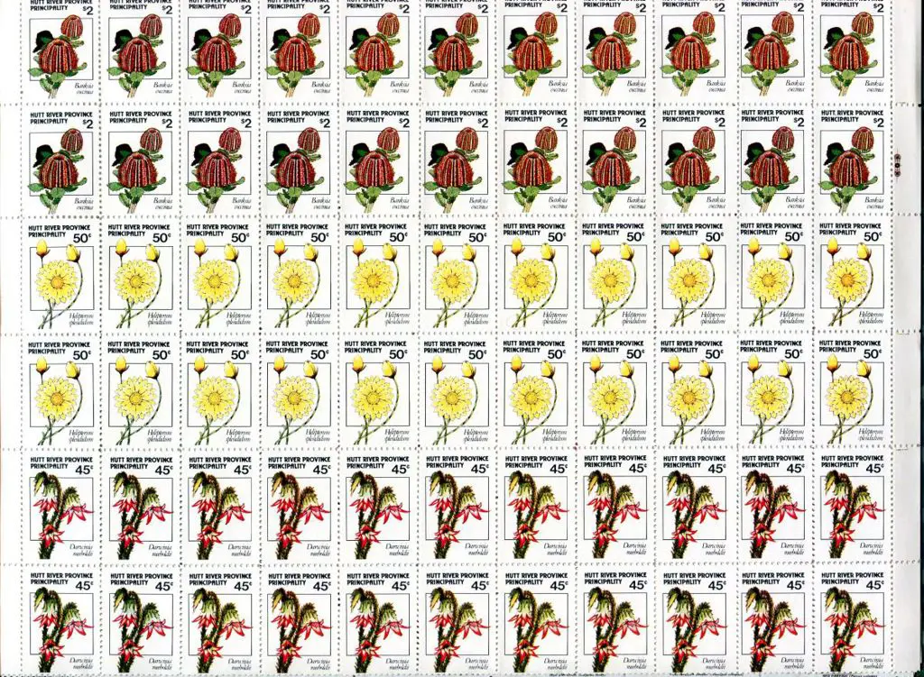 Hutt River Province 1979 15c to $2 Wildflowers in ... Image 1++