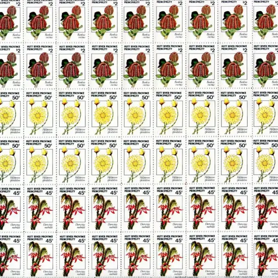 Hutt River Province 1979 15c to $2 Wildflowers in ...