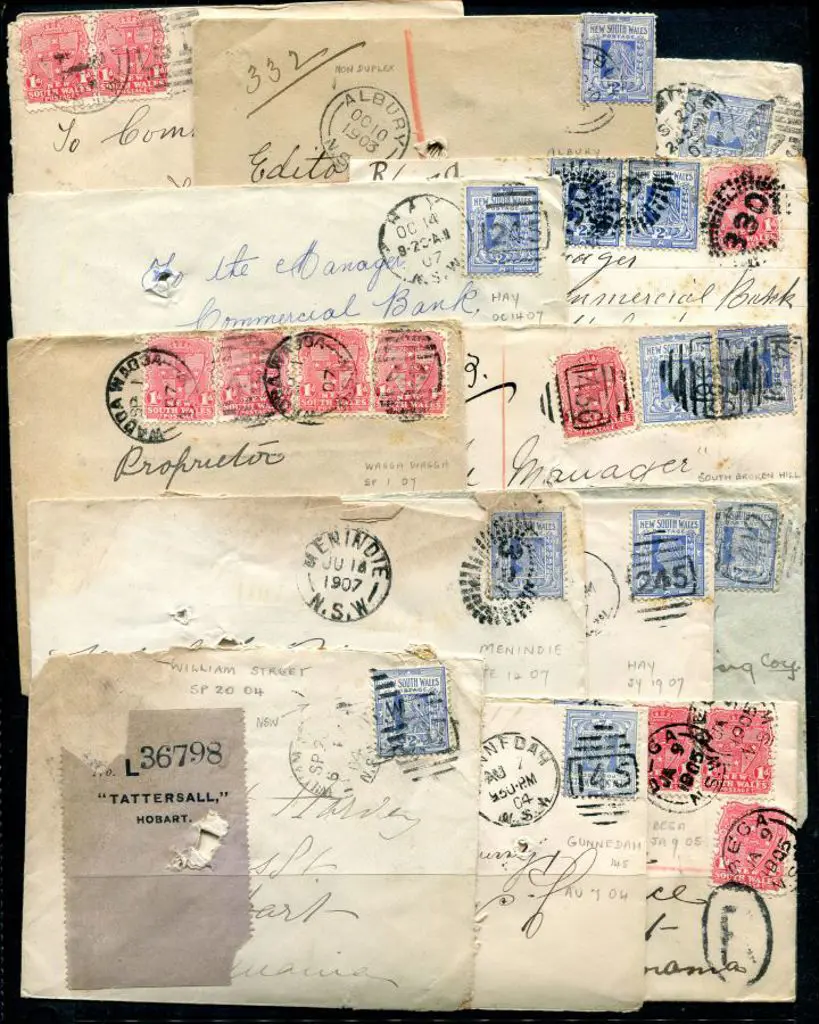 NSW 1904-1907 range of covers all addressed to ... Image 1++