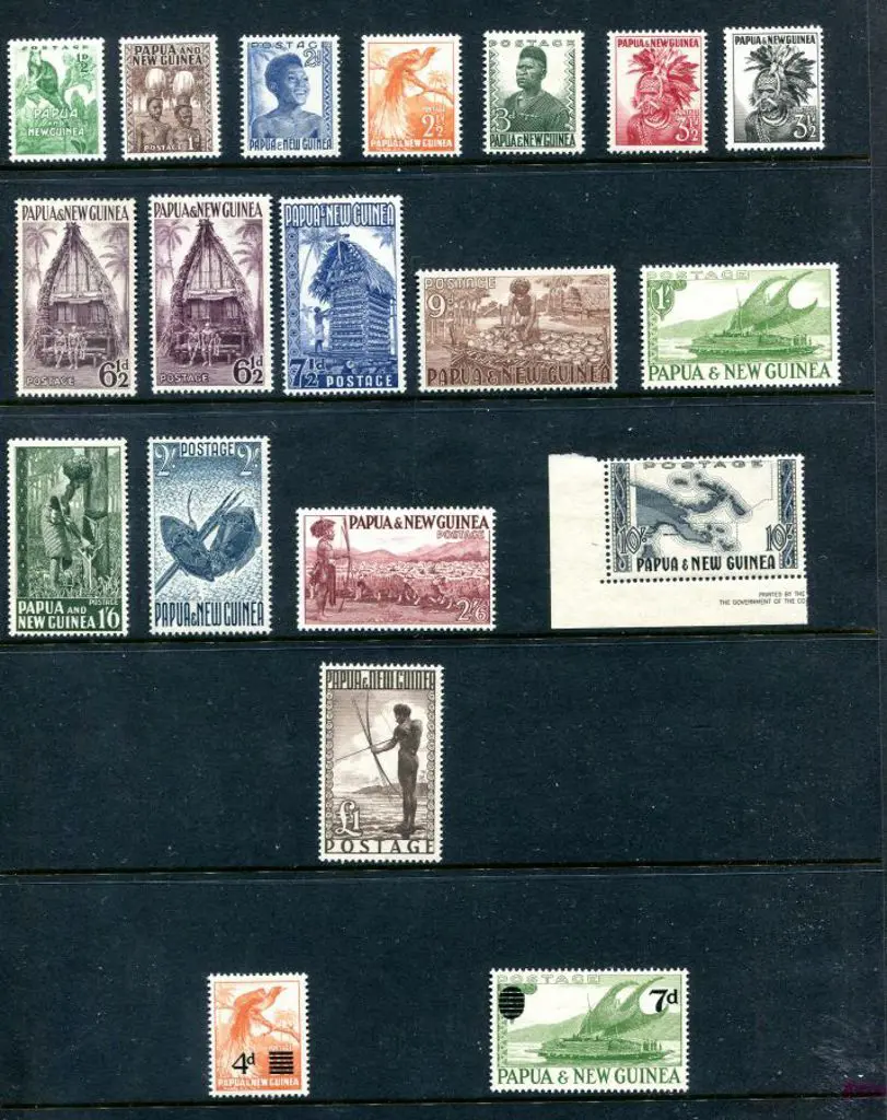 PNG 1952-1968 Pre-decimal complete range on ... Image 1++