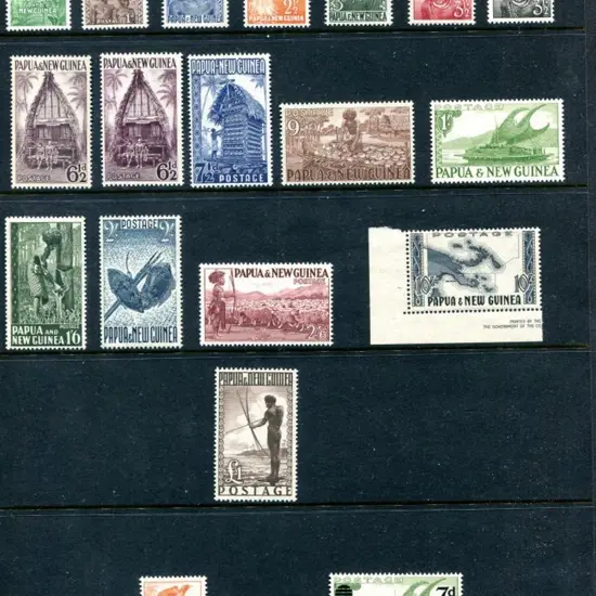 PNG 1952-1968 Pre-decimal complete range on ...