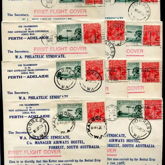 1929 (2nd June) Adelaide to Forrest, Ceduna, ...