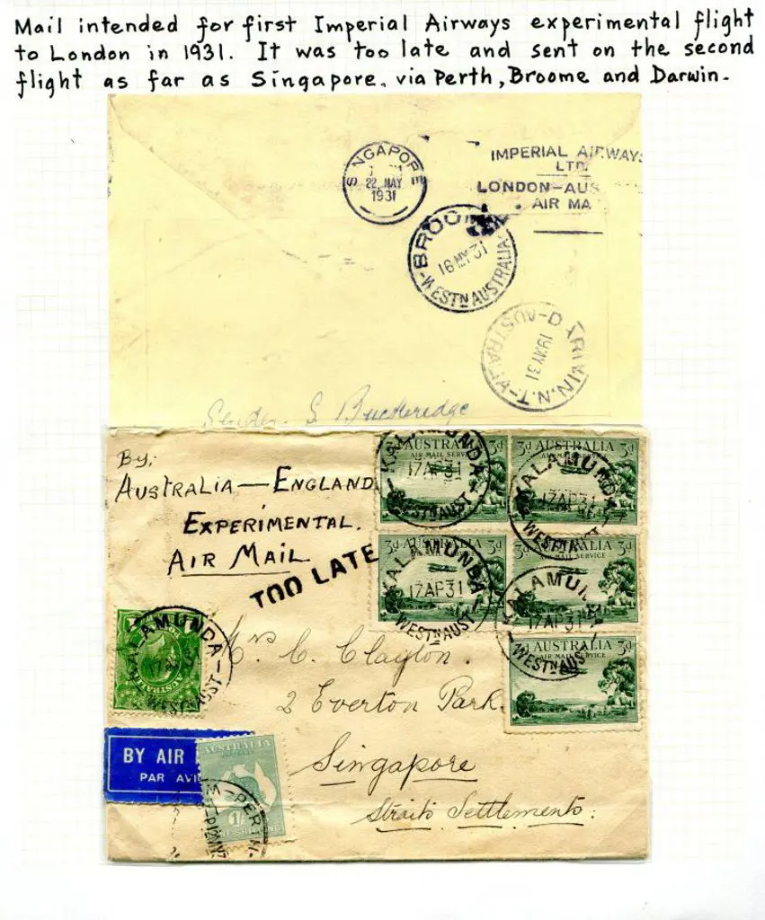 1931 (15th May) Aust to England return Imperial ... Image 1++