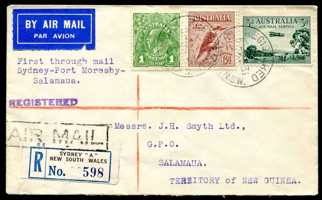 1933 (4th-10th Feb) Australia to Papua to New ... Image 1++