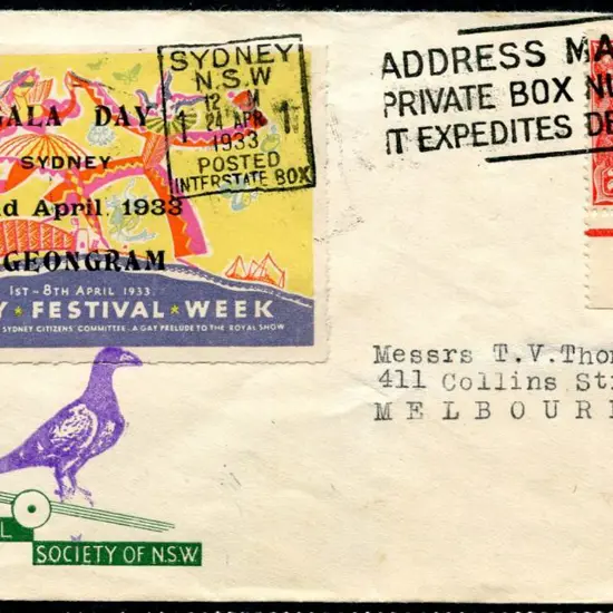 1933 (22nd April) Sydney to Botany First ...