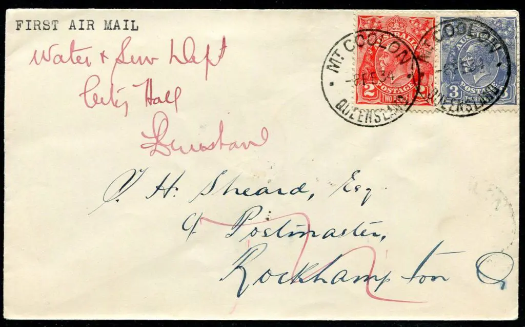 1934 (8th Feb) Mt Coolon, Queensland to ... Image 1++