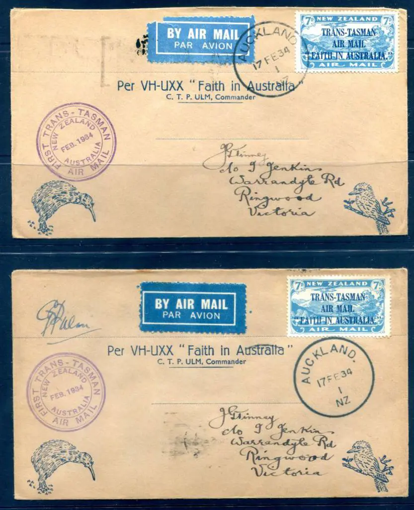 1934 (17th Feb) New Zealand to Australia First ... Image 1++