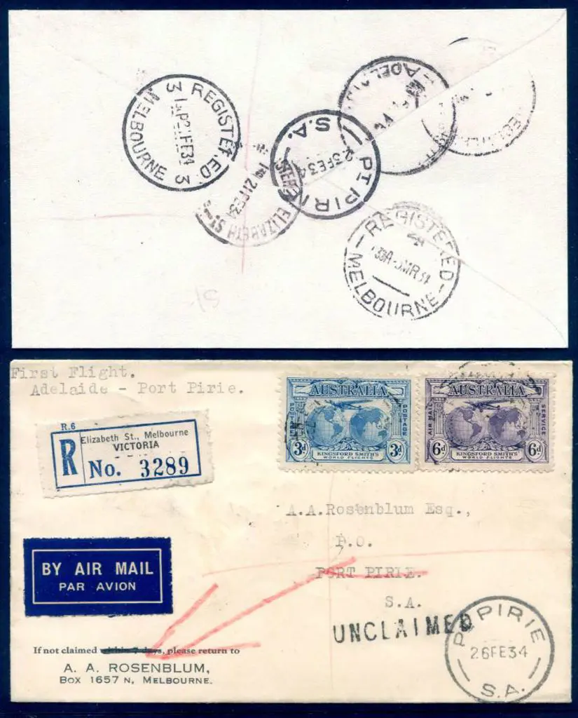 1934 (23rd Feb) Adelaide to Port Pirie as above ... Image 1++
