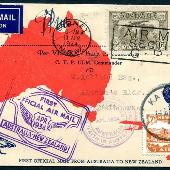 1934 (10th-14th April) Aust NZ & return illust ...