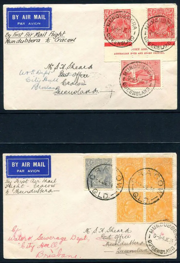 1934 (2nd June) "By First Air Mail Flight ... Image 1++