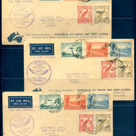 1934 (24th July) Australia to New Guinea & return ...