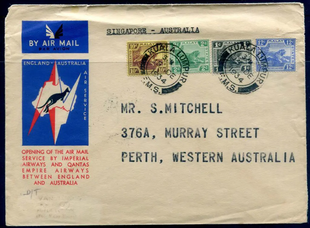 1934 (15th Dec) Imperial Airways & Qantas ... Image 1++