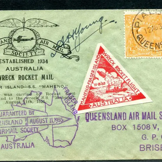 1935 (12th Aug) Fraser Island to SS Maheno illust ...