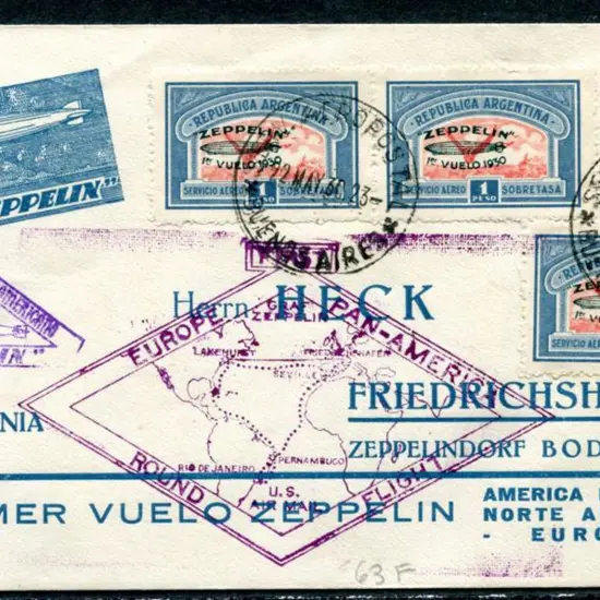 1930 (22nd May) Argentina to Germany first ...