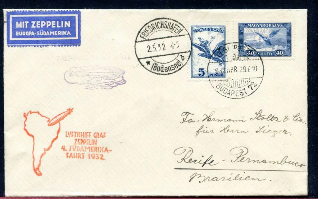 1932 (2nd May) Fourth South America flight cover ... Image 1++