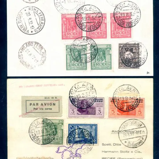 1932 (29th Aug) Registered Airmail cover from ...