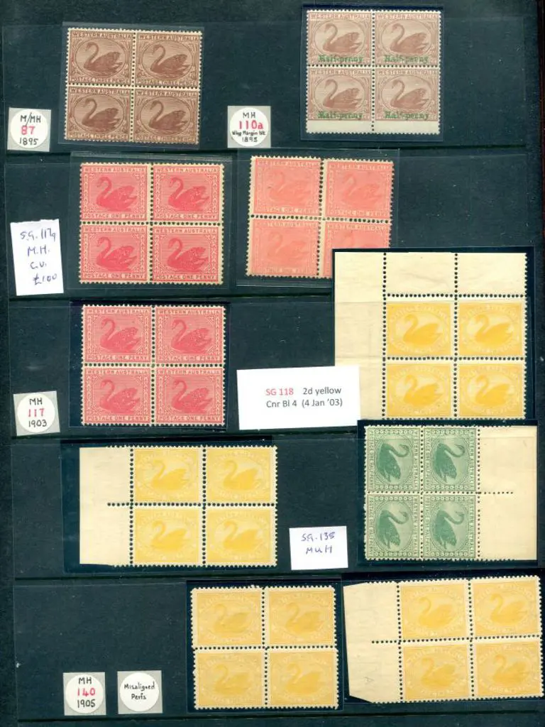 1895-1912 selection of 12 blocks of 4 with ... Image 1++
