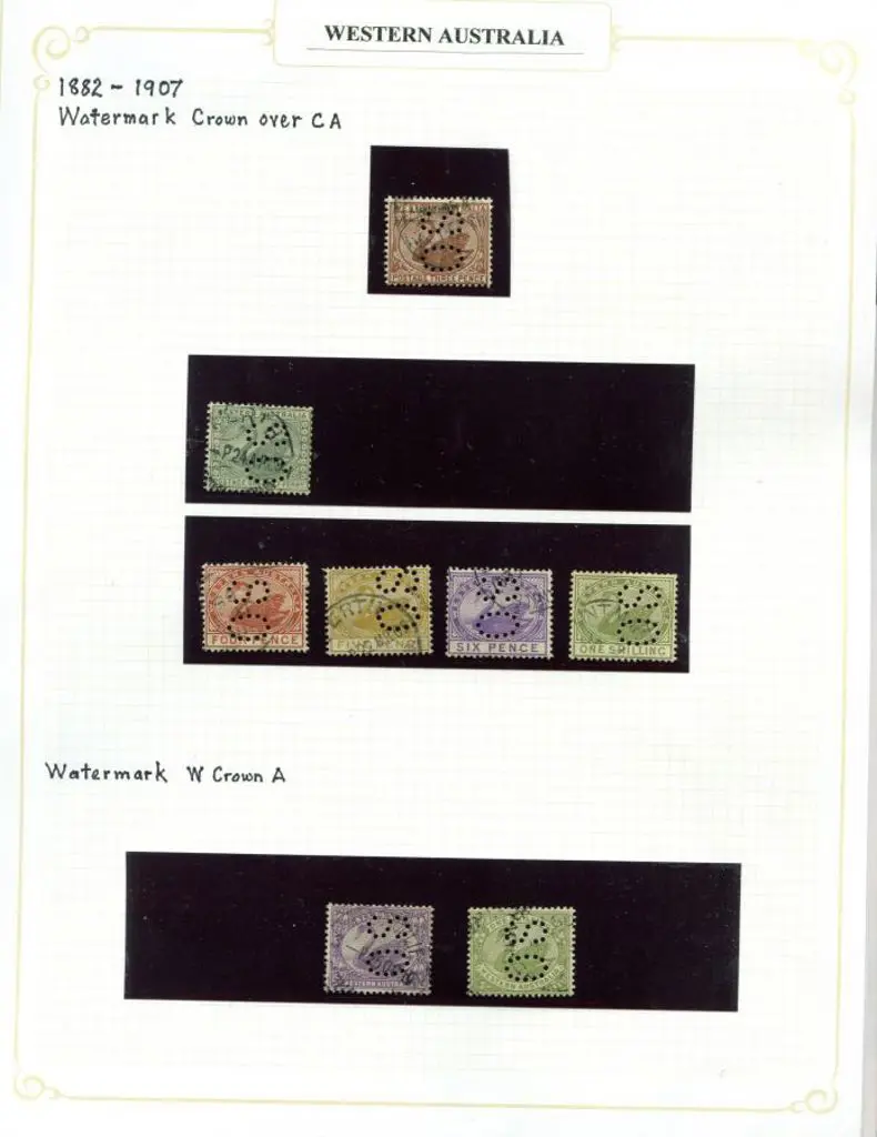 Perfins Official "OS" range on swans presented on ... Image 1++